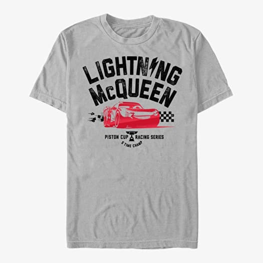 T-shirt Merch Pixar Cars 3 - Piston Champ Unisex T-Shirt Ash Grey