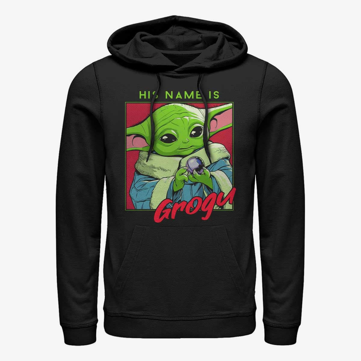 Hoodies and sweatshirts  Merch Star Wars: The Mandalorian - His Name is Grogu Unisex Hoodie Black