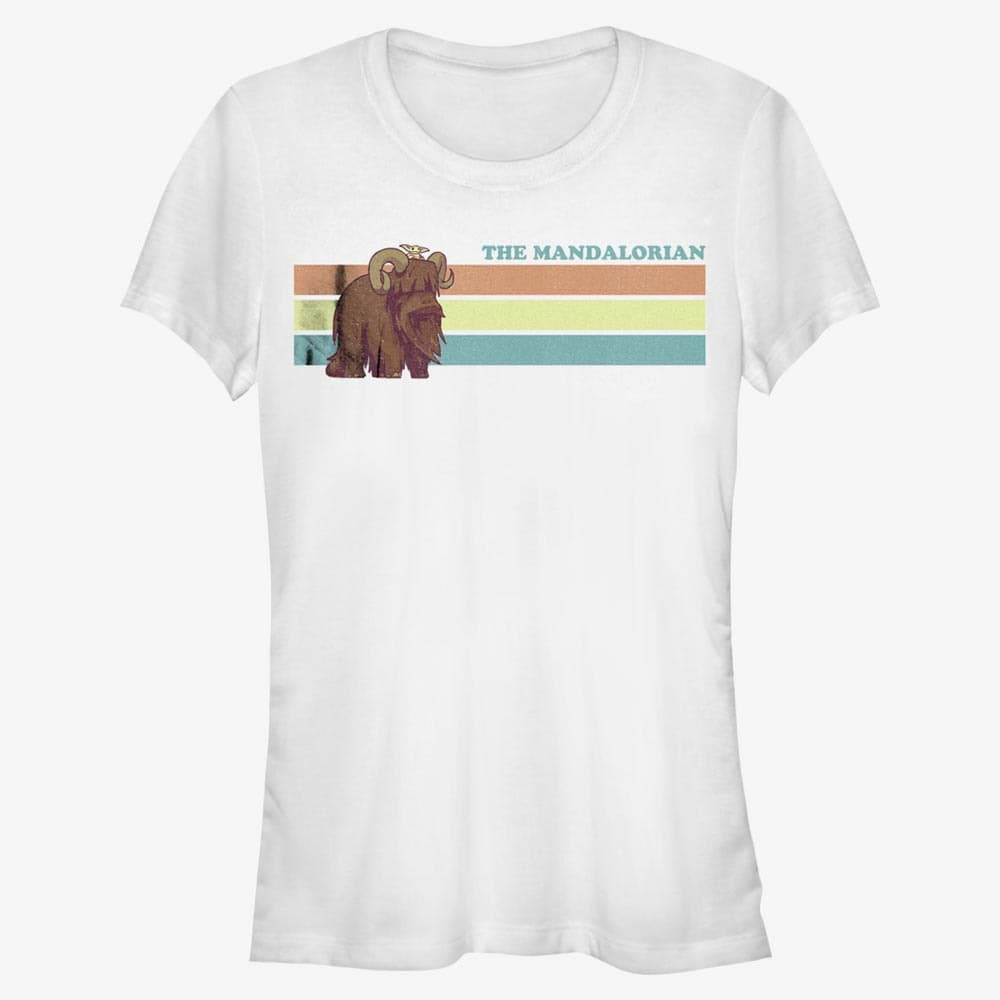 Magliette Merch Star Wars: The Mandalorian - Bantha Ride Women's T-Shirt White