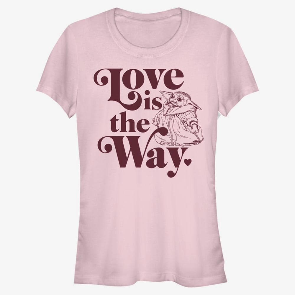 T-Shirts Merch Star Wars: The Mandalorian - Love Is Grogu Women's T-Shirt Light Pink