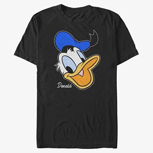 T-shirt Merch Disney Classic Mickey - Donald Big Face Unisex T-Shirt Black
