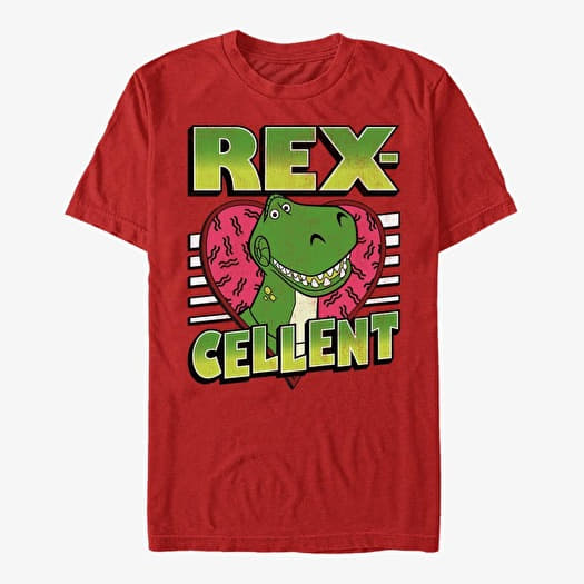 T-paita Merch Disney Toy Story 1-3 - Rexcellent Heart Unisex T-Shirt Red
