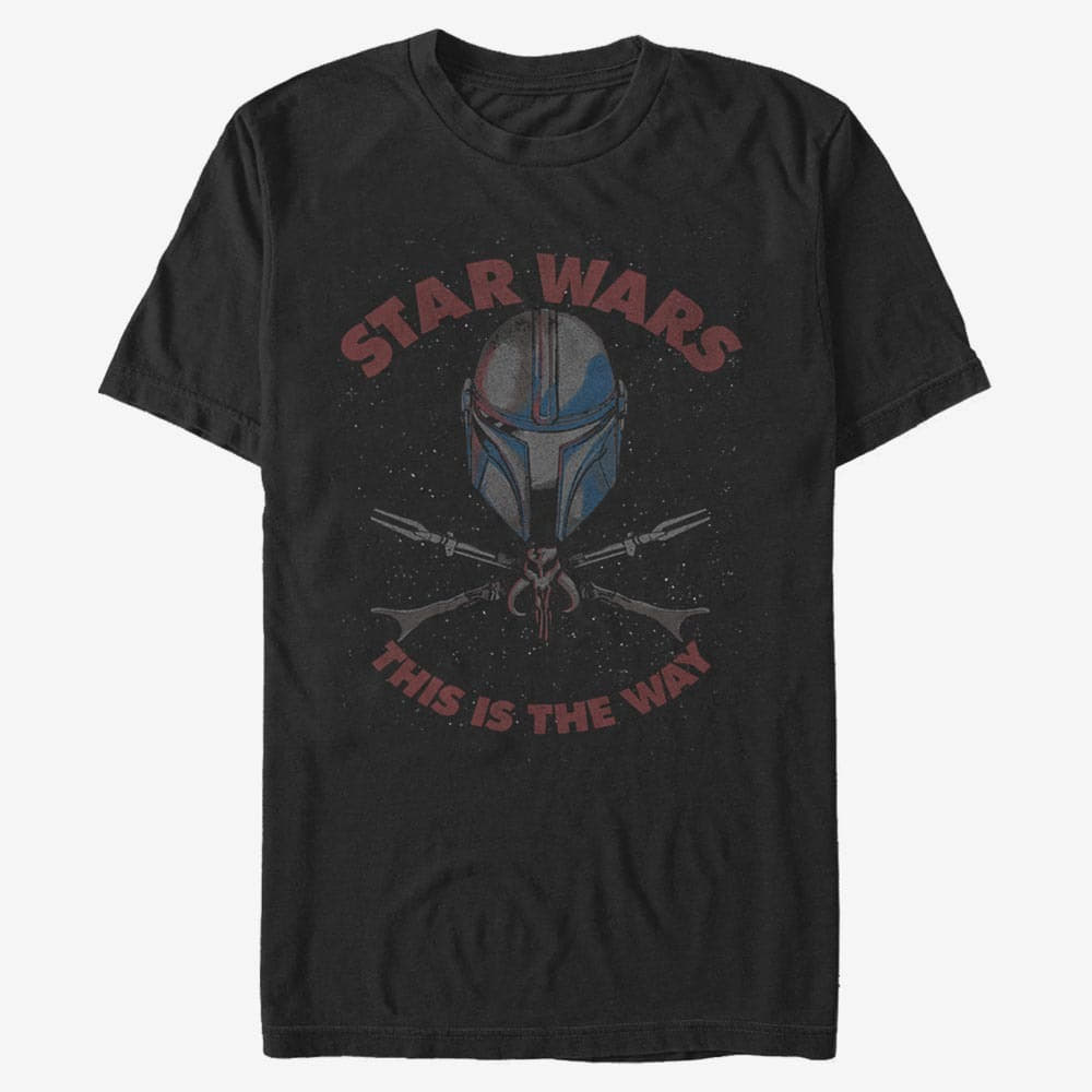 majice kratkih rukava Merch Star Wars: The Mandalorian - Crossbones Unisex T-Shirt Black