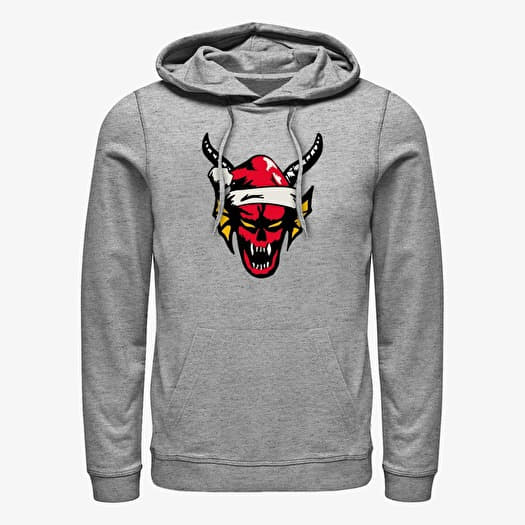 Sweatshirt Merch Netflix Stranger Things - Hellfire Christmas Club Unisex Hoodie Heather Grey