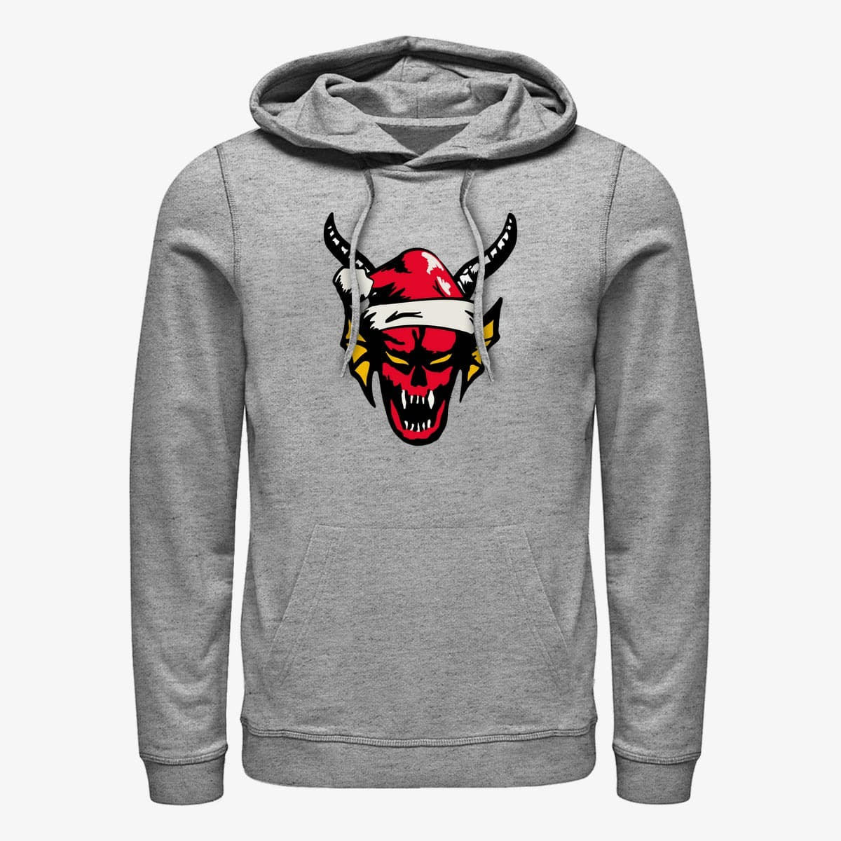 Mikiny Merch Netflix Stranger Things - Hellfire Christmas Club Unisex Hoodie Heather Grey