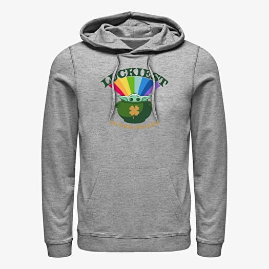 Kampsun Merch Star Wars: The Mandalorian - Grogu Pot Unisex Hoodie Heather Grey