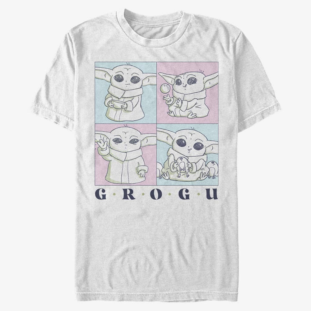 T-shirts Merch Star Wars: The Mandalorian - GROGU CUTE BOXUP Unisex T-Shirt White