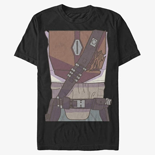 T-särk Merch Star Wars: The Mandalorian - Drawn Costume Unisex T-Shirt Black