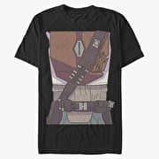 Merch Star Wars: The Mandalorian - Drawn Costume Unisex T-Shirt Black