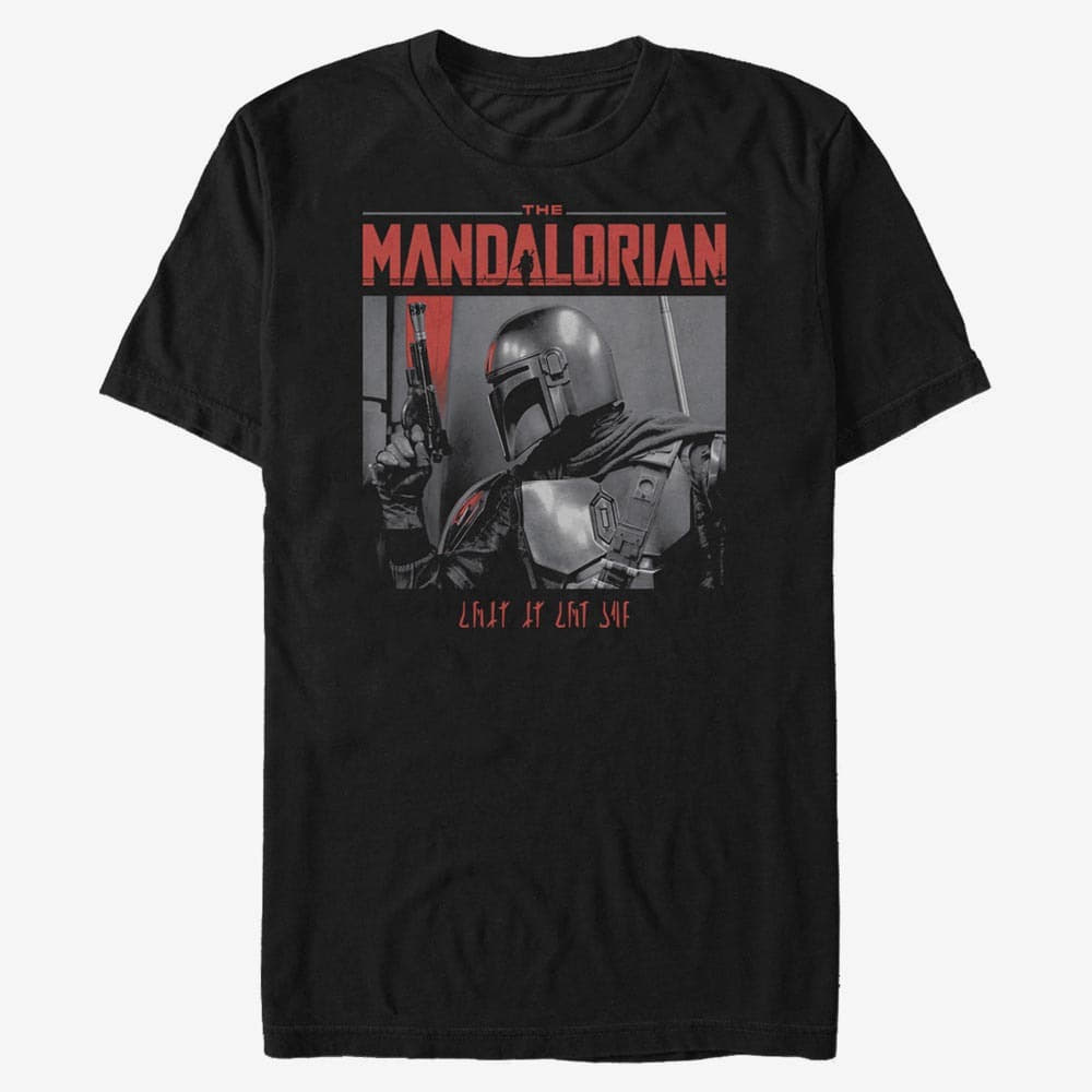 Tričká Merch Star Wars: Mandalorian - Code Red Unisex T-Shirt Black