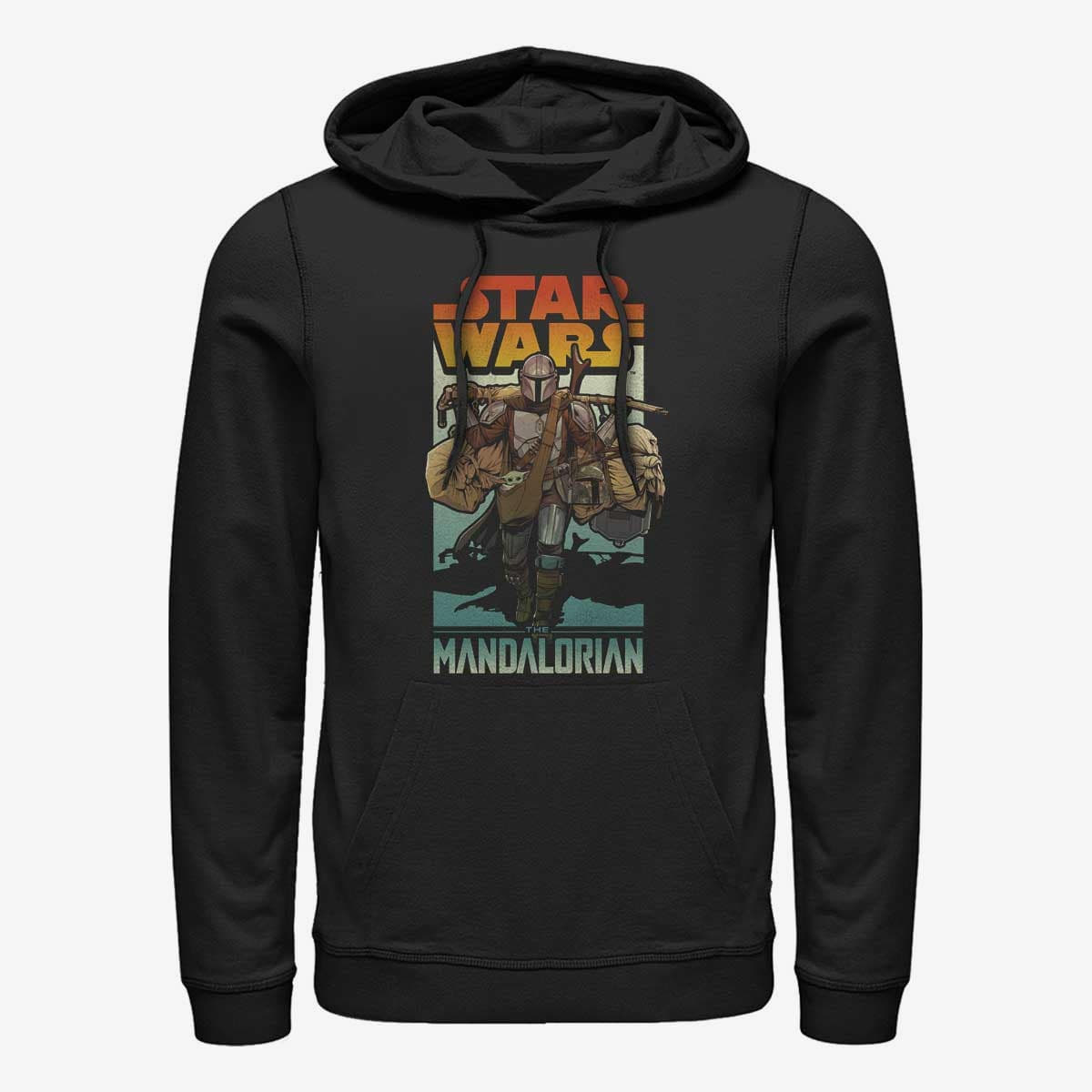 Merch Star Wars The Mandalorian Mando on Foot Unisex Hoodie