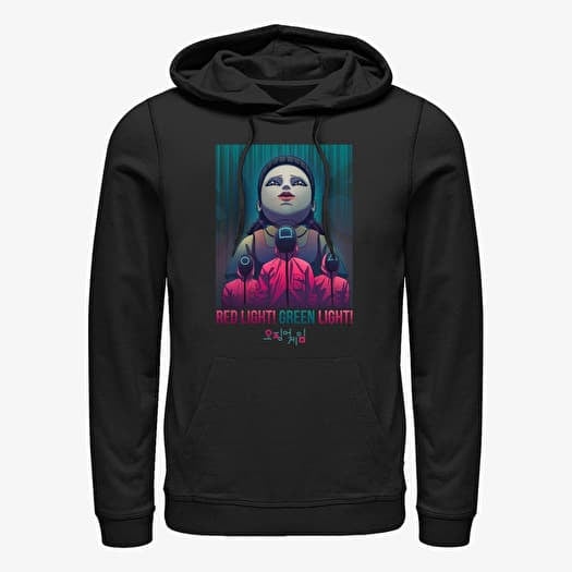 Sweatshirts Merch Netflix Squid Game Red Light eyes Unisex Hoodie Black Queens