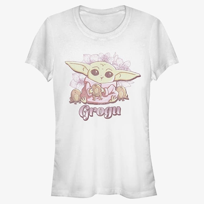 T-shirt Merch Star Wars: The Mandalorian - Grogu Cute Women's T-Shirt White