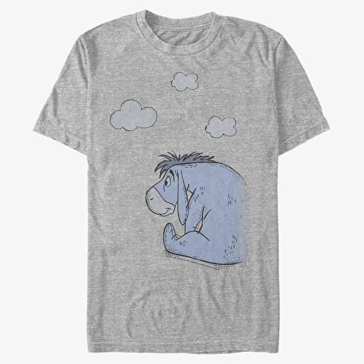 T-shirt Merch Disney Winnie The Pooh - Cloudy Eeyore Unisex T-Shirt Heather Grey