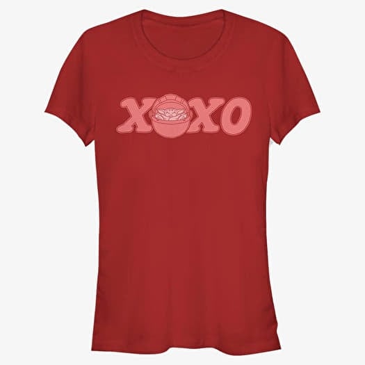 T-särk Merch Star Wars: The Mandalorian - Exes and Grogus Women's T-Shirt Red
