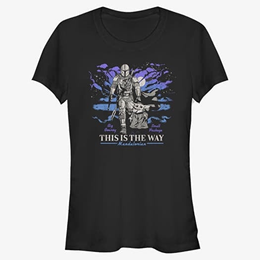 Majica Merch Star Wars: The Mandalorian - Galaxy Women's T-Shirt Black