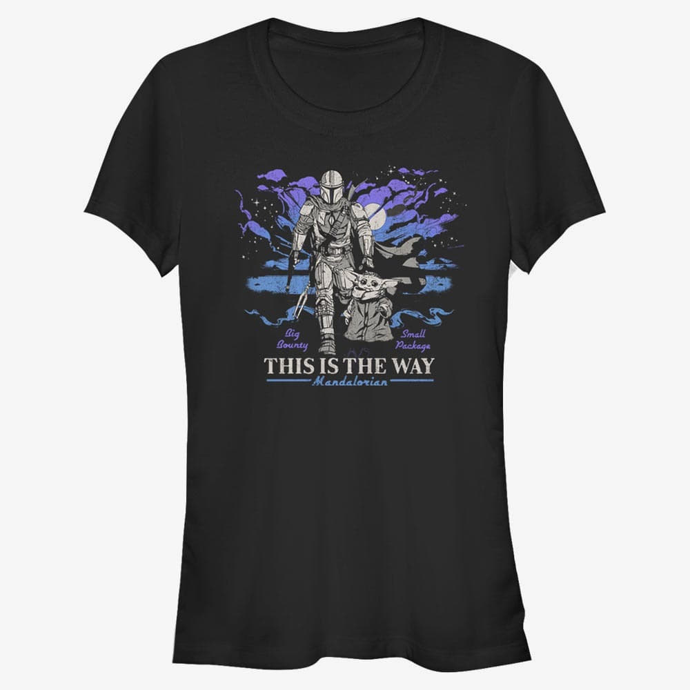 majice kratkih rukava Merch Star Wars: The Mandalorian - Galaxy Women's T-Shirt Black