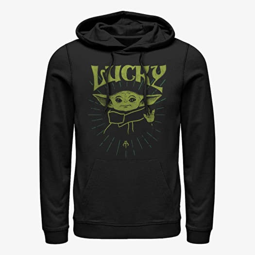 Majica Merch Star Wars: The Mandalorian - Force of Luck Unisex Hoodie Black
