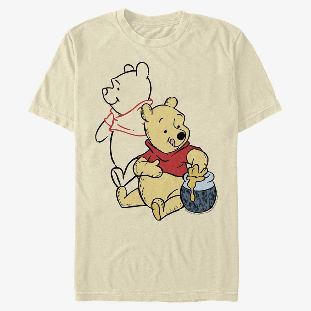 T-Shirts Merch Disney Winnie The Pooh - Pooh Line art Unisex T-Shirt Natural