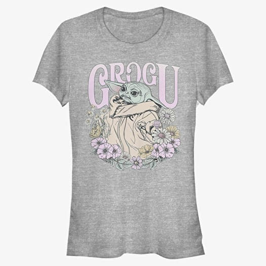Majica Merch Star Wars: The Mandalorian - Springtime for Grogu Women's T-Shirt Heather Grey