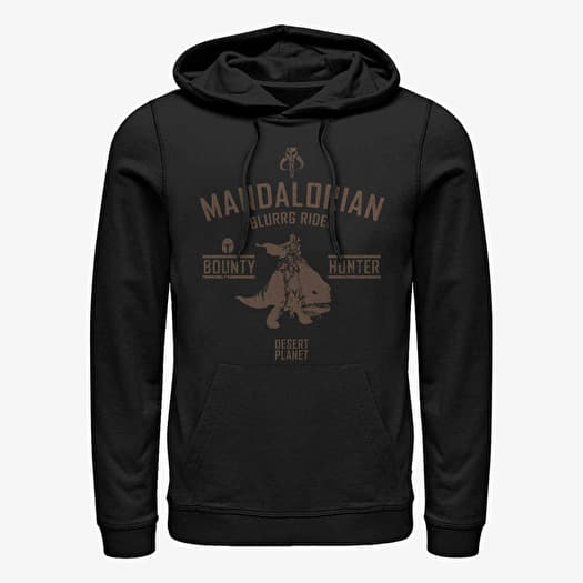 Sweat-shirt Merch Star Wars: The Mandalorian - Blurrg Rider Unisex Hoodie Black