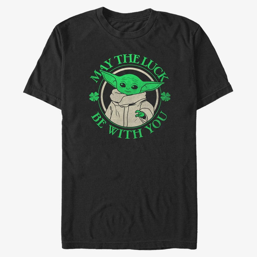 Футболки Merch Star Wars: Mandalorian - Luck Of The Grogu Unisex T-Shirt Black