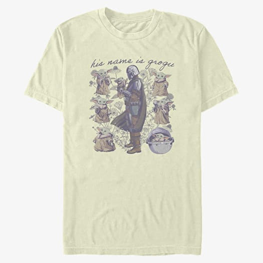 T-shirt Merch Star Wars: The Mandalorian - Grogu Floral Unisex T-Shirt Natural