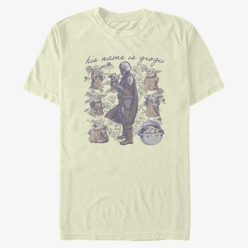 majice kratkih rukava Merch Star Wars: The Mandalorian - Grogu Floral Unisex T-Shirt Natural