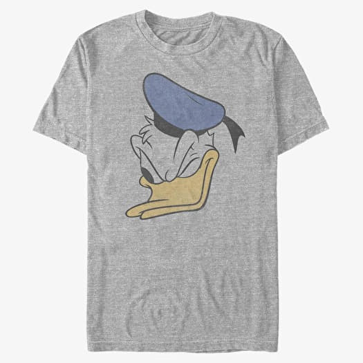Merch Disney Classic Mickey - Donald Face Unisex T-Shirt Heather Grey