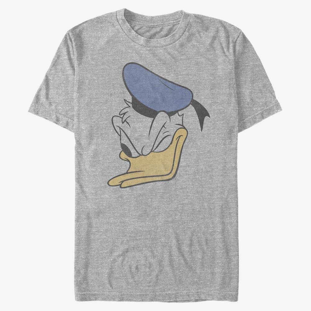 Camisetas Merch Disney Classic Mickey - Donald Face Unisex T-Shirt Heather Grey