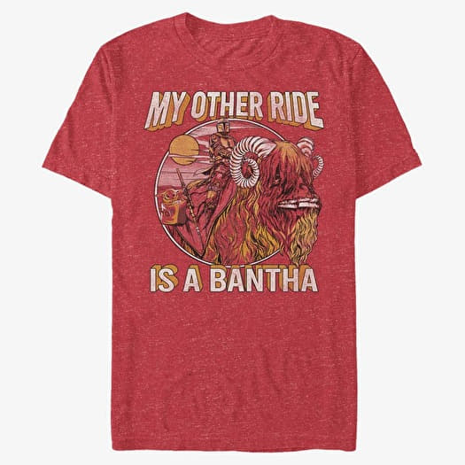 T-shirt Merch Star Wars: Mandalorian - Other Ride Unisex T-Shirt Vintage Heather Red
