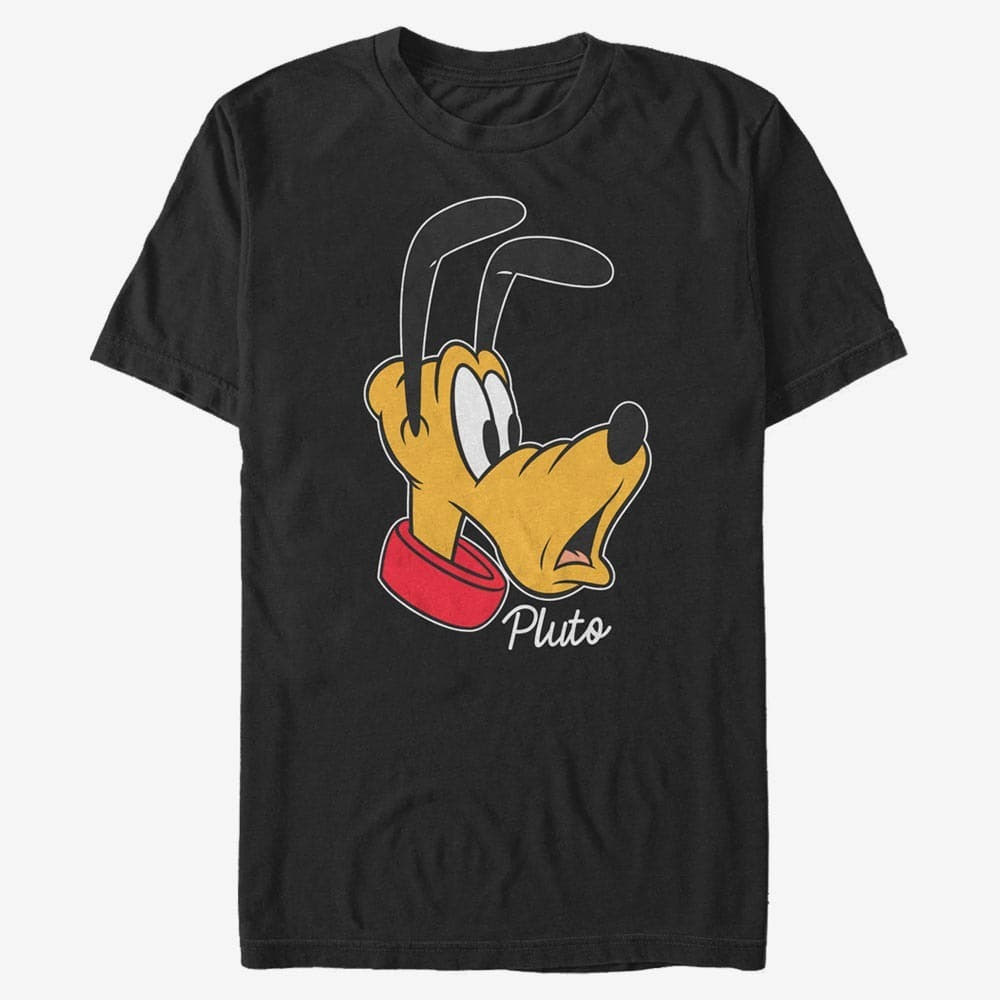 T-shirts Merch Disney Classic Mickey - Pluto Big Face Unisex T-Shirt Black