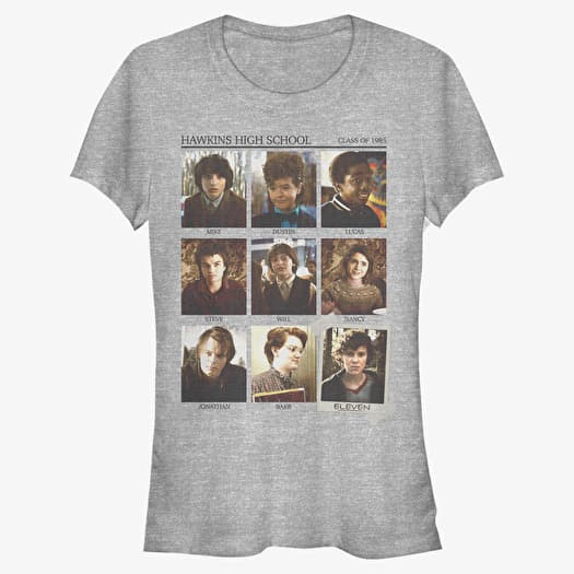 T-shirt Merch Netflix Stranger Things - Hawkins High Women's T-Shirt Heather Grey