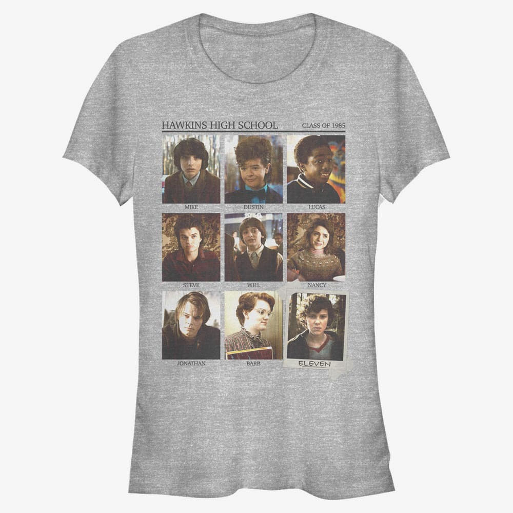 Tričká Merch Netflix Stranger Things - Hawkins High Women's T-Shirt Heather Grey