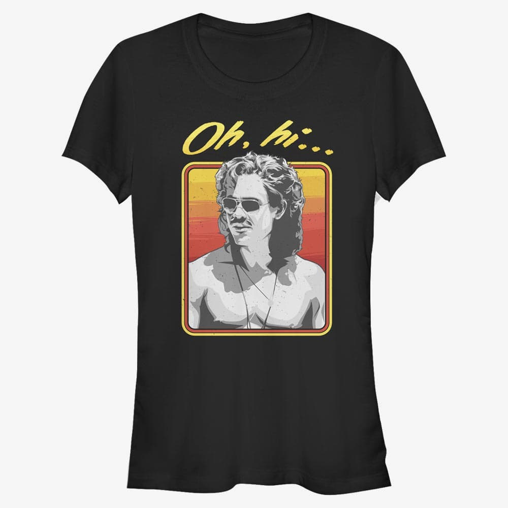 Tričká Merch Netflix Stranger Things - Hot Guy Women's T-Shirt Black