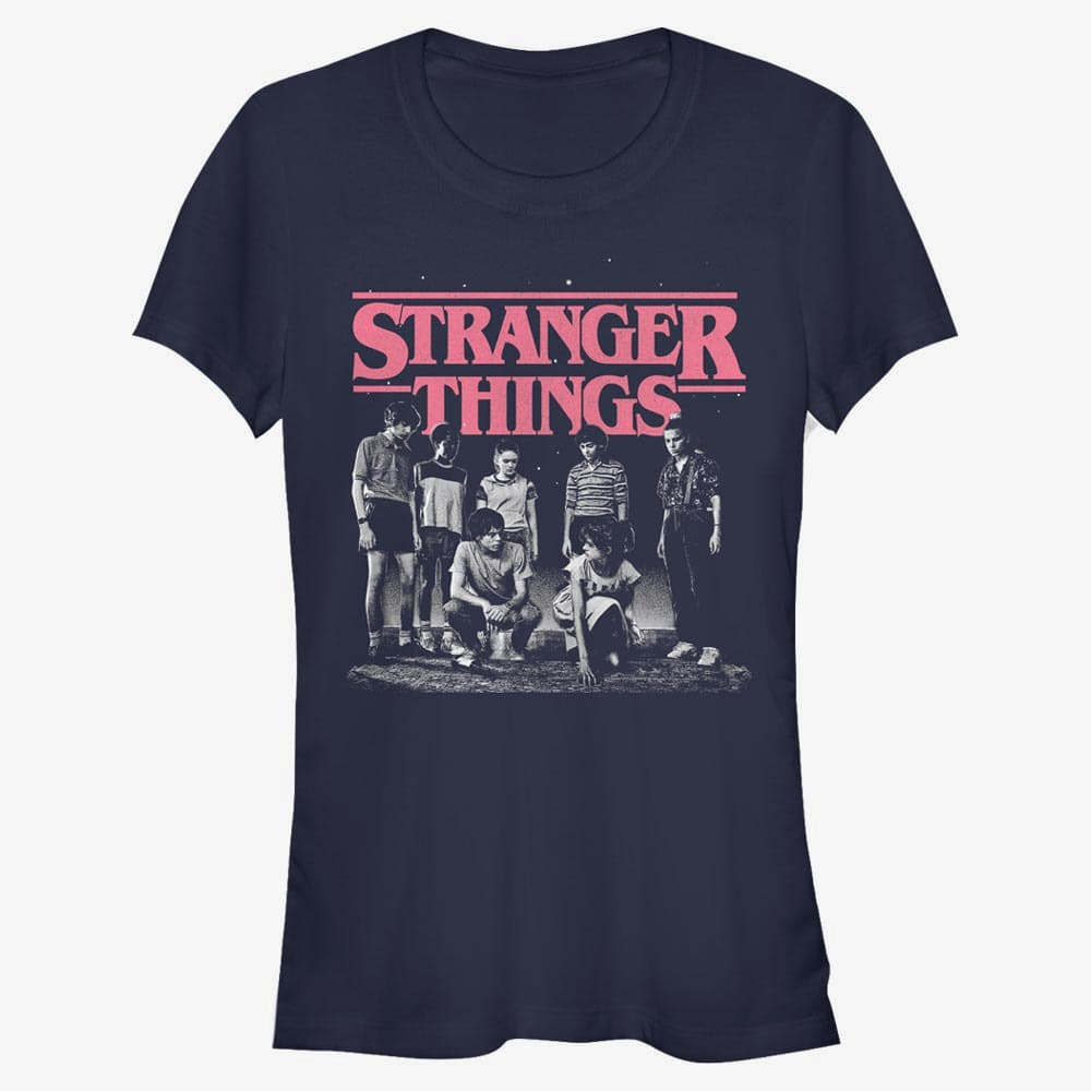 T-shirts Merch Netflix Stranger Things - Stranger Fade Women's T-Shirt Navy Blue