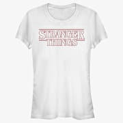 Merch Netflix Stranger Things - Stranger Red Outline Logo Women's T-Shirt White