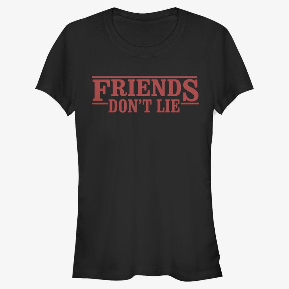 Tričká Merch Netflix Stranger Things - Friends Dont Lie Women's T-Shirt Black
