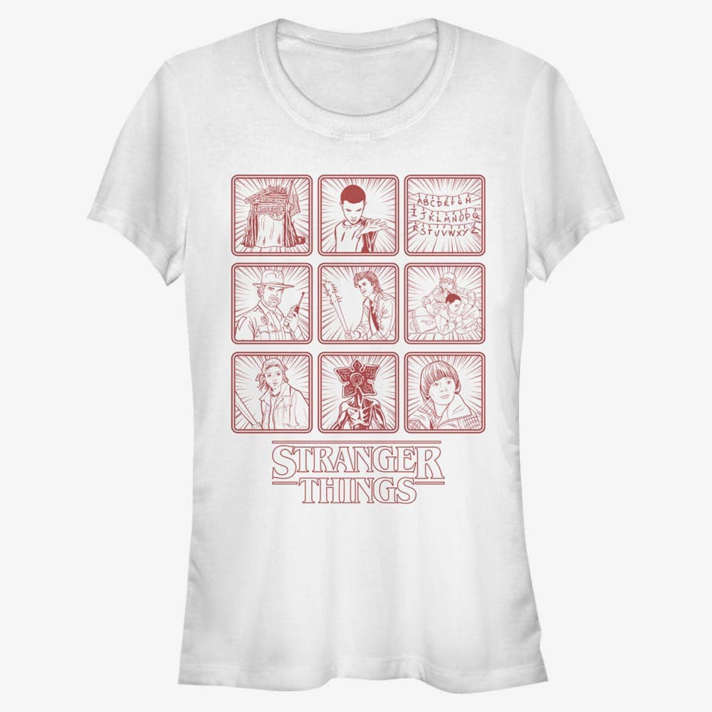Tričká Merch Netflix Stranger Things - Season One Line Women's T-Shirt White