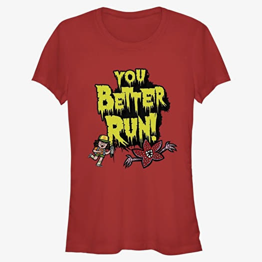 Majica Merch Netflix Stranger Things - Better Run Women's T-Shirt Red