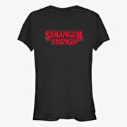 Merch Netflix Stranger Things - Christmas Lights Logo Women's T-Shirt Black