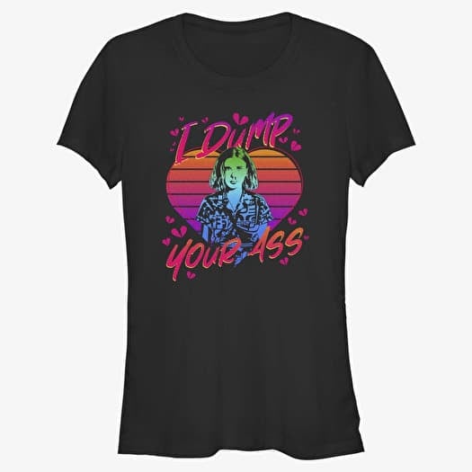 Tričko Merch Netflix Stranger Things - I DUMP YOUR ASS Women's T-Shirt Black
