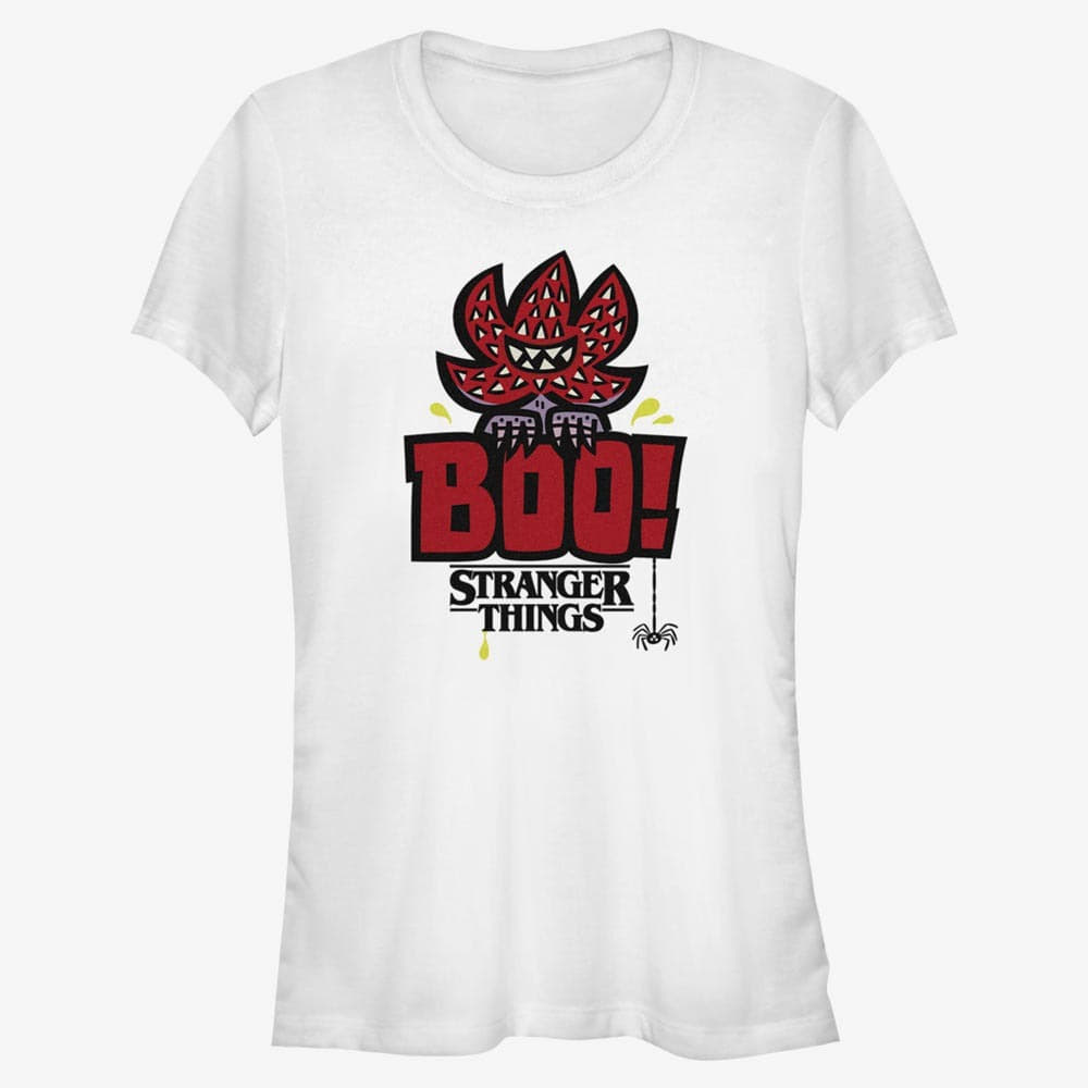 Tričká Merch Netflix Stranger Things - Boo Women's T-Shirt White