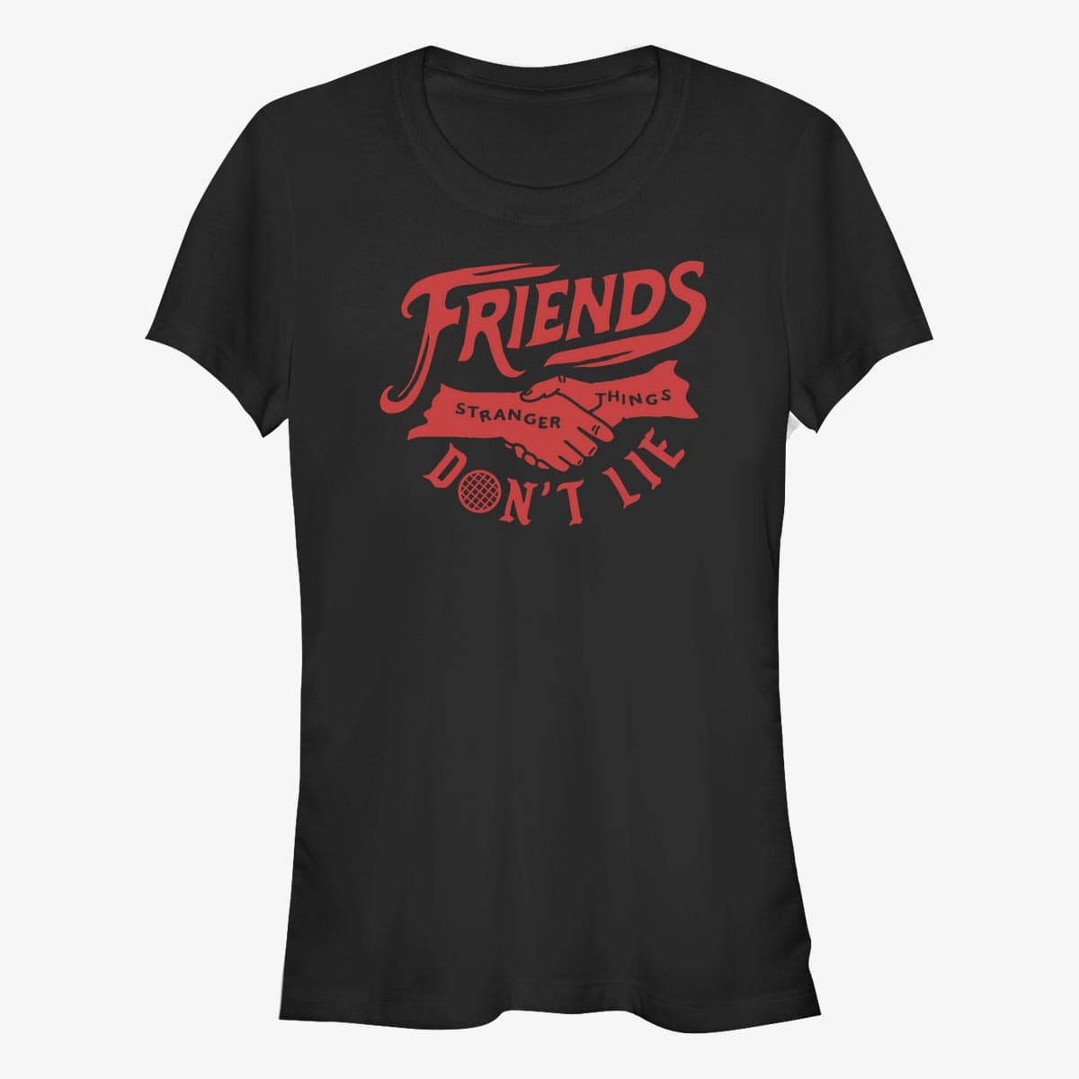 Tričká Merch Netflix Stranger Things - Friends Don't Lie Women's T-Shirt Black