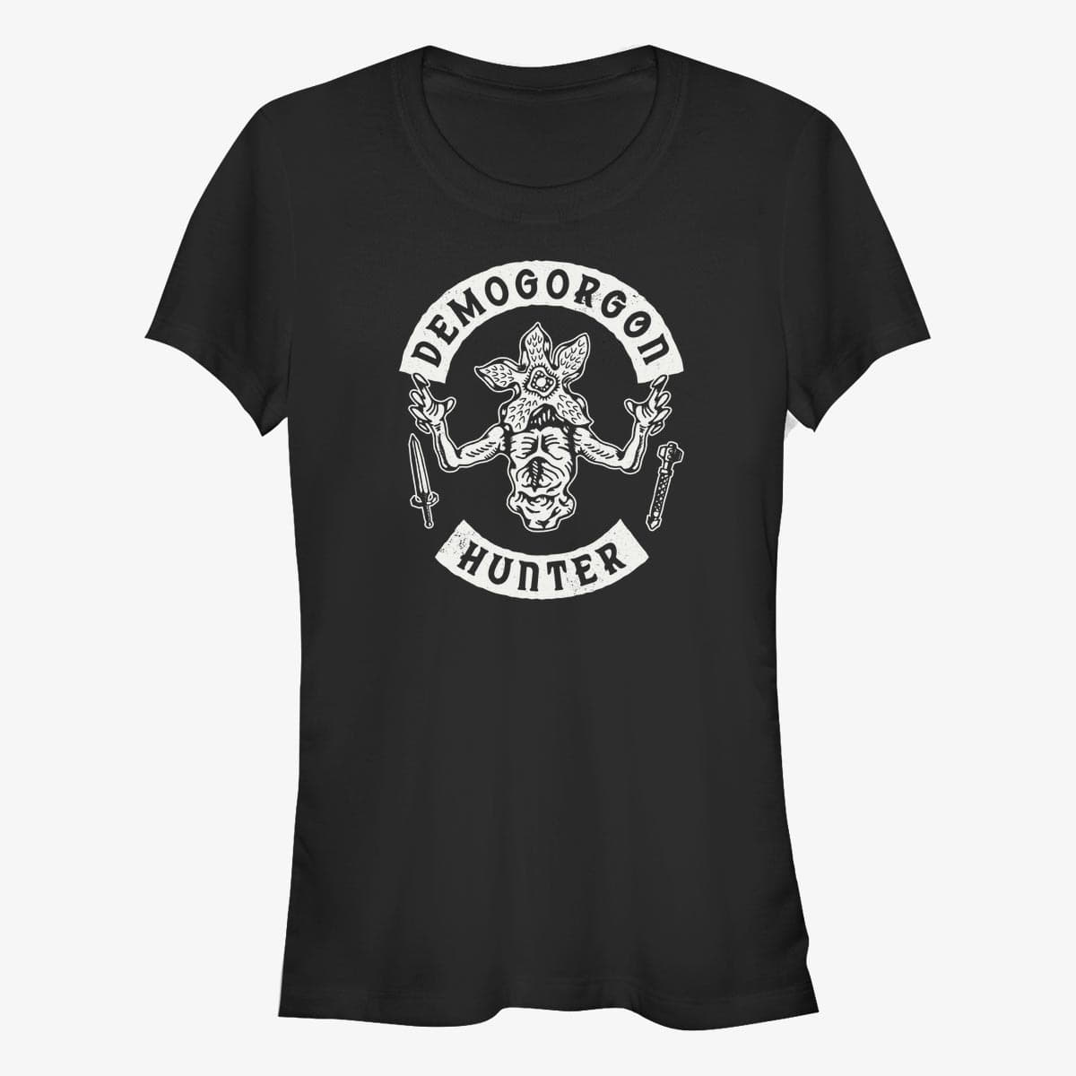 Majice T-shirt Merch Netflix Stranger Things - Demogorgon Body Hunter Women's T-Shirt Black