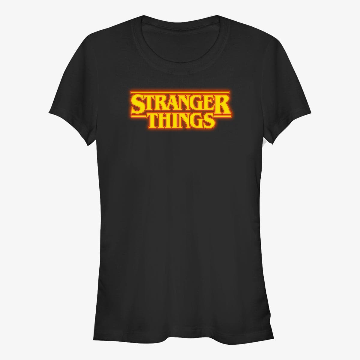 Tričká Merch Netflix Stranger Things - LOGO PUMPKIN Women's T-Shirt Black