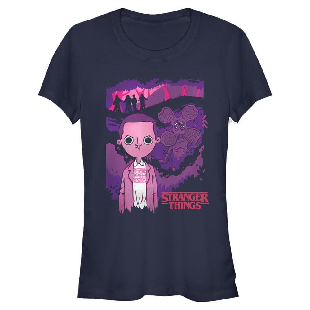Tričká Merch Netflix Stranger Things - Lurking Women's T-Shirt Navy Blue