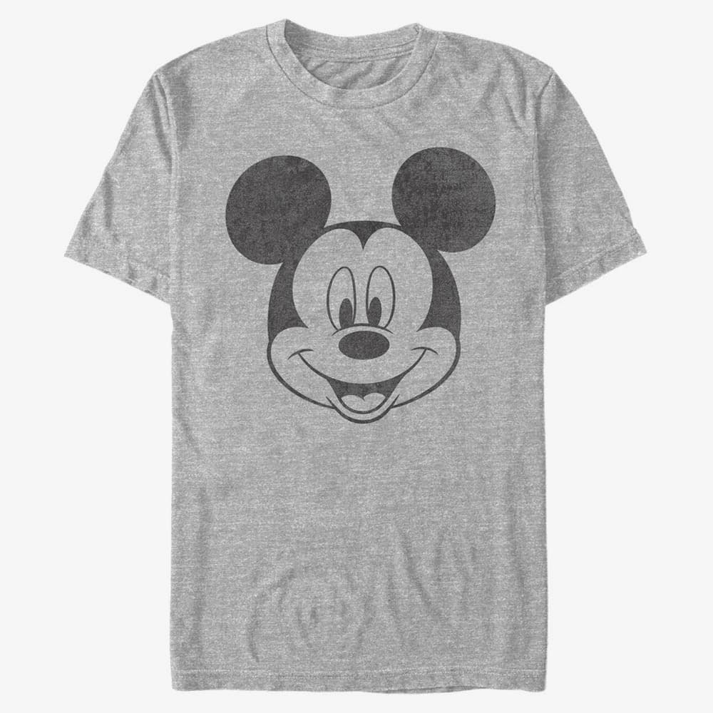 Tričká Merch Disney Classic Mickey - Mickey Face Unisex T-Shirt Heather Grey