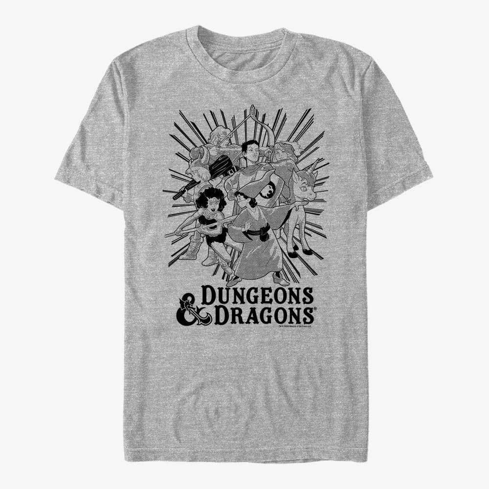 majice kratkih rukava Merch Dungeons & Dragons - Group Ray Unisex T-Shirt Heather Grey