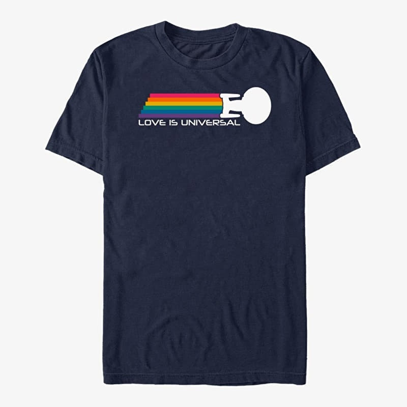 Tričko Merch Paramount Star Trek - Universal Stripes Unisex T-Shirt Navy Blue